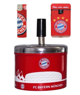 FC Bayern - Aschenbecher / Feuerzeuge Set